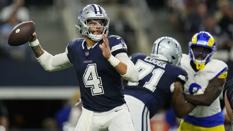 Cowboys aplastan a los Rams con 4 pases de anotación de Dak Prescott