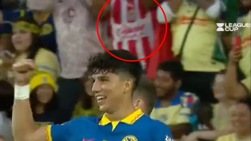 ¿La traición? Aficionado de Chivas fue captado celebrando el gol del América en Leagues Cup