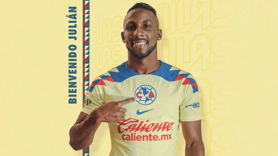 América: Julián Quiñones es el décimo cuarto colombiano en vestir la playera de las Águilas