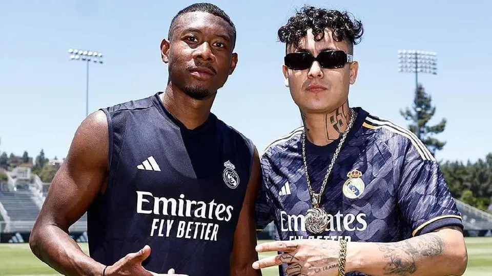¡Invitado de lujo! Real Madrid presume la visita del rapero mexicano el 'Alemán'