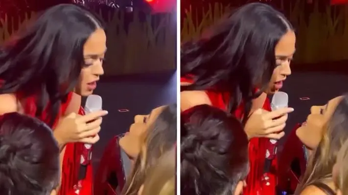 Katy Perry se besa con actriz de Televisa durante concierto privado en México