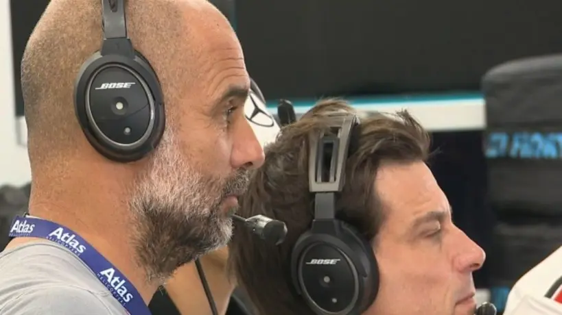¡Invitado de lujo! Pep Guardiola asistió al Gran Premio de Gran Bretaña