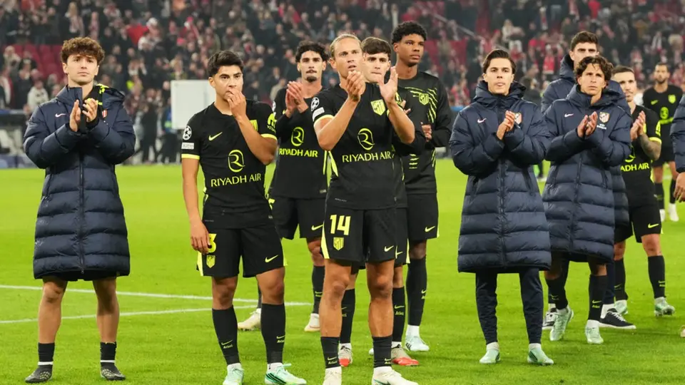 Obed Vargas y los jugadores de Atlético de Madrid en la Champions League | AP