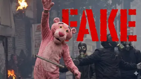 ¿La Pantera Rosa protestó en Francia? Esto se sabe de las imágenes virales