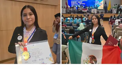 Estudiante mexicana gana premio en Indonesia por invertir un extintor que apaga fuego con ondas sonoras