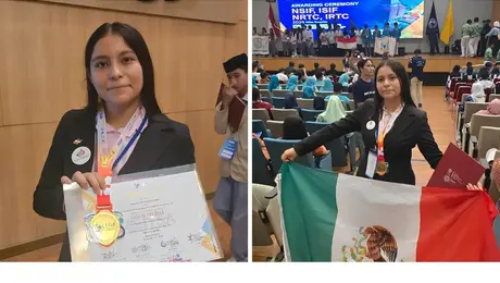 Estudiante mexicana gana premio en Indonesia por invertir un extintor que apaga fuego con ondas sonoras