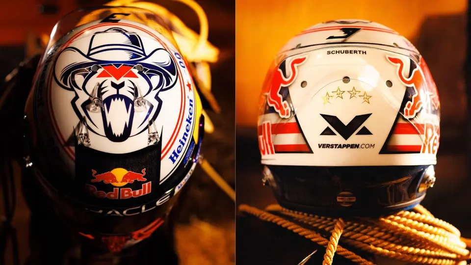 Así es el nuevo casco de Max Verstappen, para el Gran Premio de Estados Unidos | INSTAGRAM: @maxverstappen1