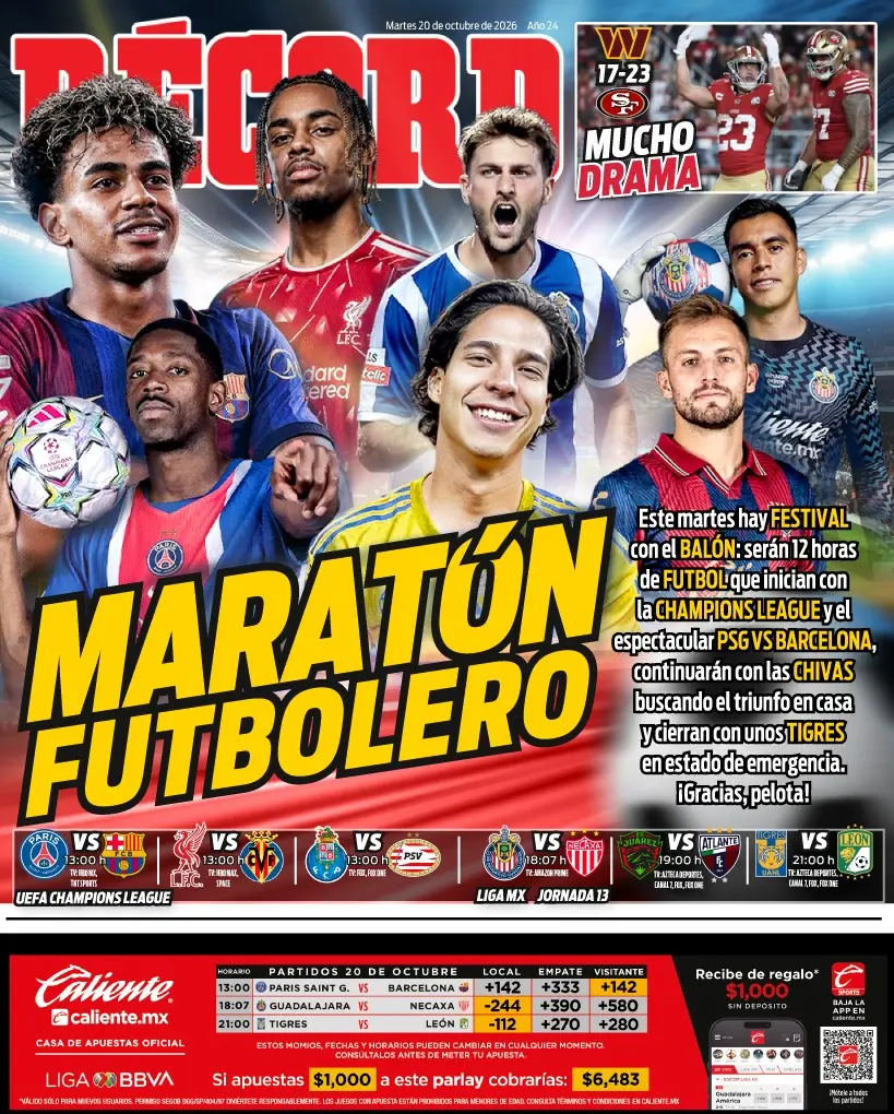 Portada RÉCORD 20 de octubre de 2026