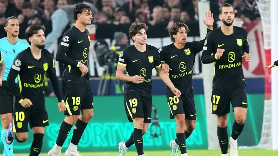 Jugadores de Atlético de Madrid en celebración en la Champions League | AP