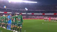 River Plate y Sarmiento dedican emotivo minuto de silencio, a Miguel Ángel Russo, en el Monumental