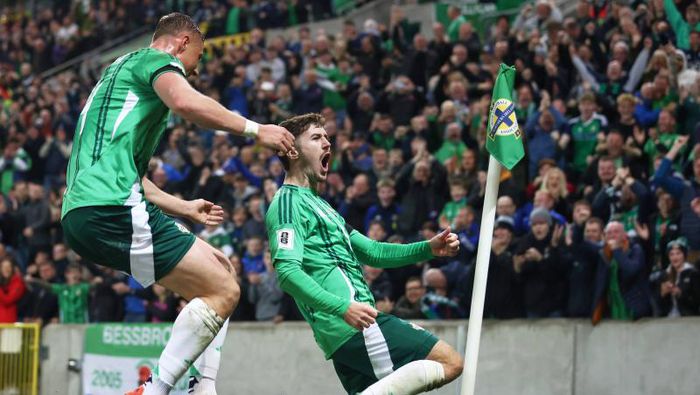 Jugadores de Irlanda del Norte en celebración | AP