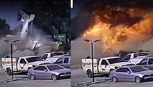 VIDEO: Avión se estrella en estacionamiento de Texas y provoca incendio de vehículos