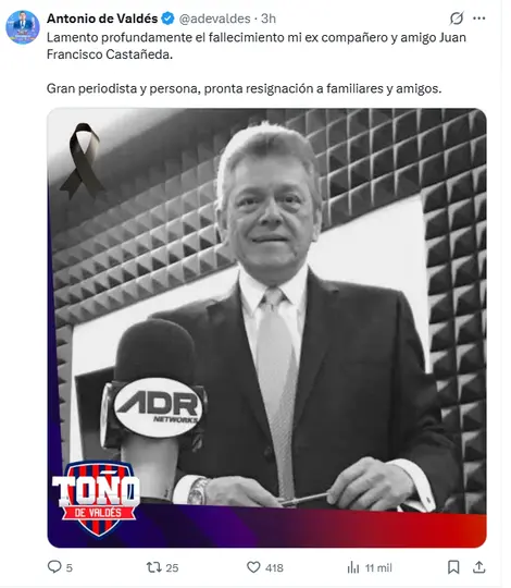 Despedida de Toño | Captura de X