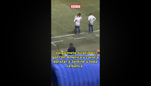 El festejo de VEIGA, tras anotar su primer gol con AMÉRICA