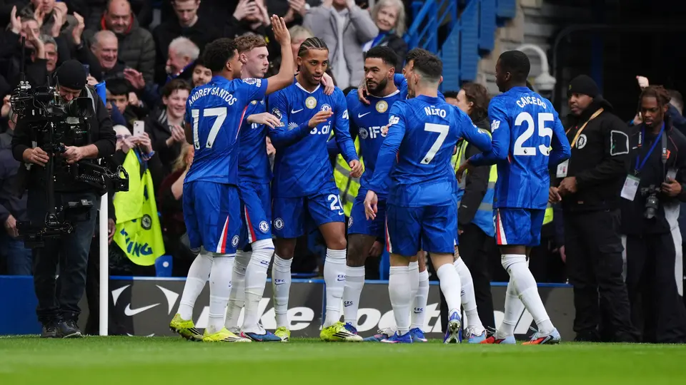 Chelsea celebrando la anotación ante el Burnley l AP