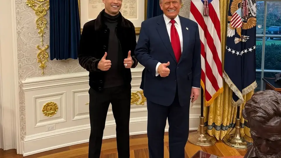 Cristiano Ronaldo de visita en la Casa Blanca | Captura de X