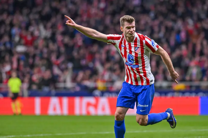 Sorloth celebrando su gol con el Atlético de Madrid | Grosby Group
