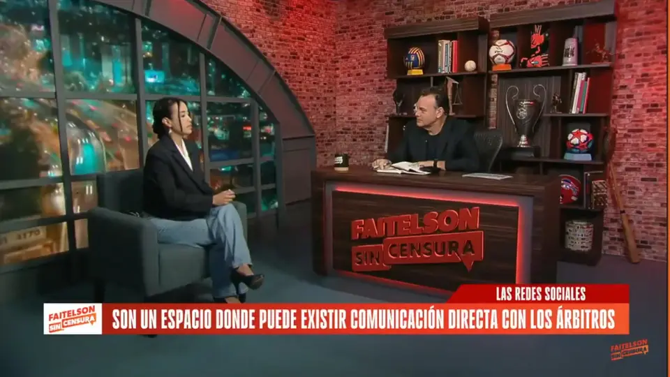 Katia Itzel como invitada del programa de David Faitelson | Captura de X