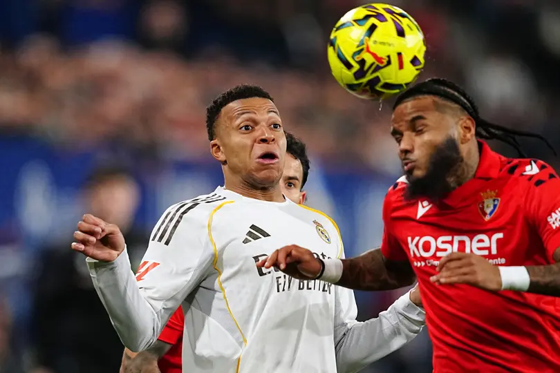 Mbappé en partido ante el Osasuna en 2026 | AP