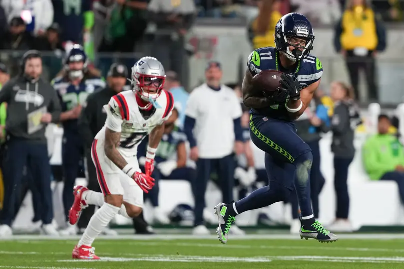 Jaxon Smith-Njigba, receptor de Seahawks, en el Super Bowl LX | AP