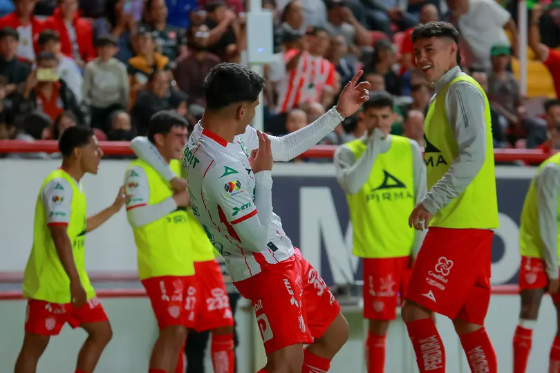 Necaxa celebrando el gol de Tomás Badaloni | MexSport