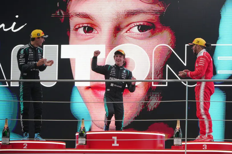 El podio completo del Gran Premio de China 2026 l AP