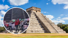 CNTE protesta en Chichén Itzá: así irrumpieron maestros en la pirámide de Kukulcán / VIDEO