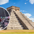 CNTE protesta en Chichén Itzá: así irrumpieron maestros en la pirámide de Kukulcán / VIDEO