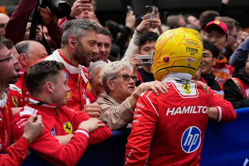 Hamilton al terminar su participación en el GP de China l AP
