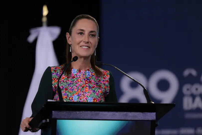 Sheinbaum durante su participación en la 89 Convención Bancaria, celebrada en Cancún, Quintana Roo. / @Claudiashein