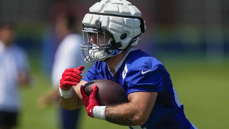 Cam Skattebo, corredor de los New York Giants en la Temporada 2025 de la NFL | AP