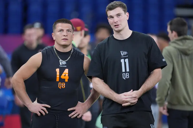 Diego Paiva apunta a ser junto con Mendoza los QB seleccionados en el Draft | AP