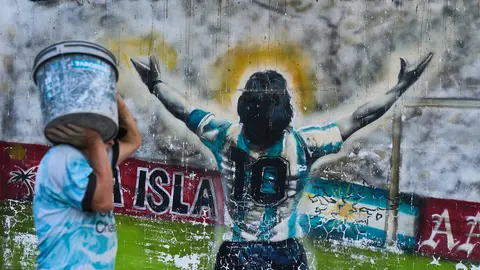 Mural de Maradona | AP