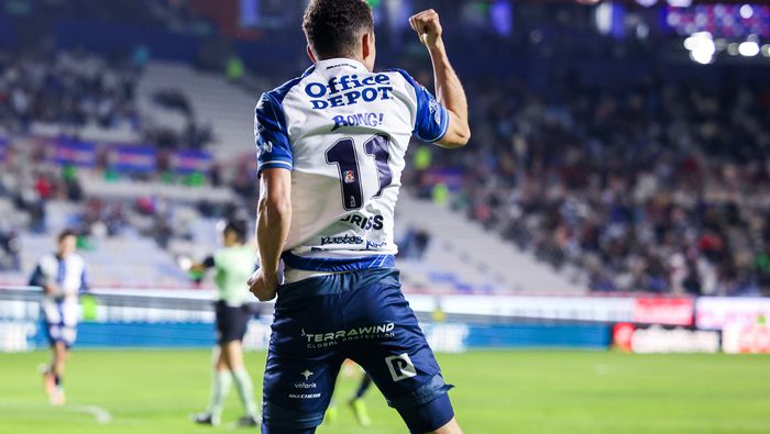 Oussama Idrissi en celebración con Pachuca en el Clausura 2026 de la Liga MX | IMAGO 7