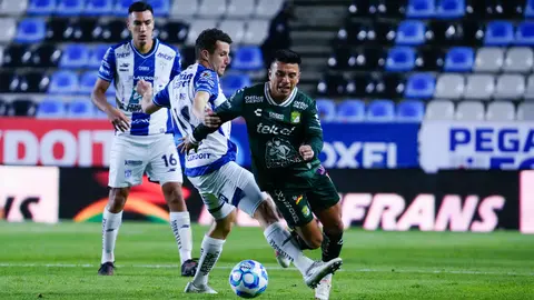 Oussama Idrissi en el partido de Pachuca contra León en el Clausura 2026 de la Liga MX | IMAGO 7