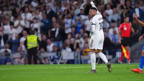 Mbappé en celebración con Real Madrid en LaLiga | AP