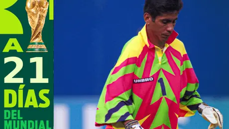 A 21 días: Jorge Campos rompió paradigmas al ser el primer portero en utilizar un uniforme multicolor en un Mundial, lo hizo en EE UU 1994
