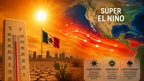 El fenómeno de El Niño podría convertirse en uno de los más intensos de los últimos 75 años./ IA
