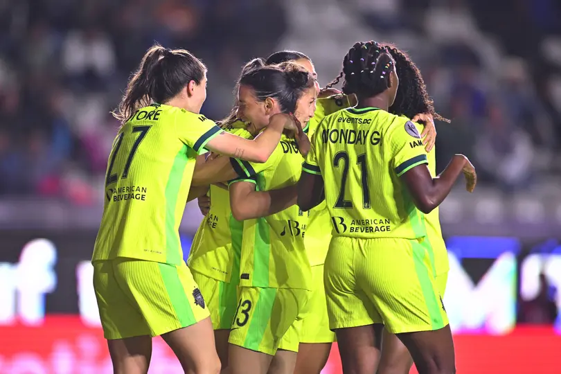 Washington Spirit celebrando la anotación ante Pachuca en la W Champions Cup | MEXSPORT