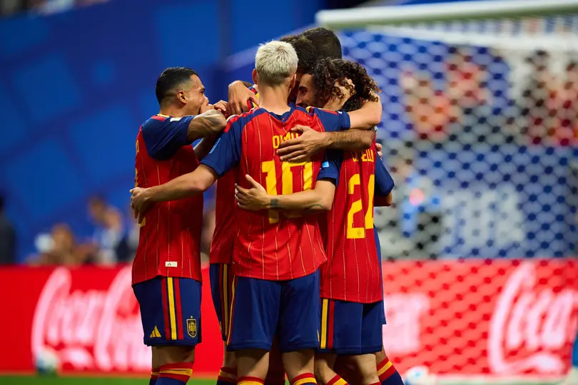 Jugadores de la Selección de España en celebración en el Mundial 2026 | MEXSPORT
