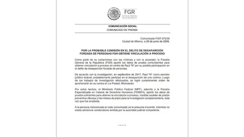 Las investigaciones señalan que el exjefe de la División de Gendarmería habría participado presuntamente en la desaparición de una persona en septiembre de 2017./ X