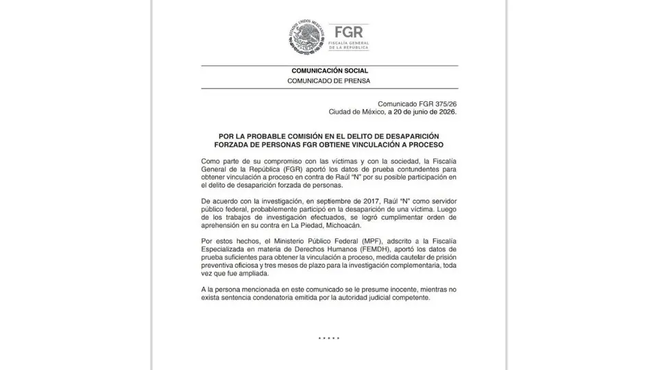 Las investigaciones señalan que el exjefe de la División de Gendarmería habría participado presuntamente en la desaparición de una persona en septiembre de 2017./ X