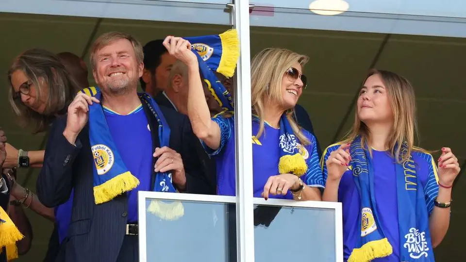 Familia real de Países Bajos celebró en el vestidor de Curazao el empate ante Ecuador