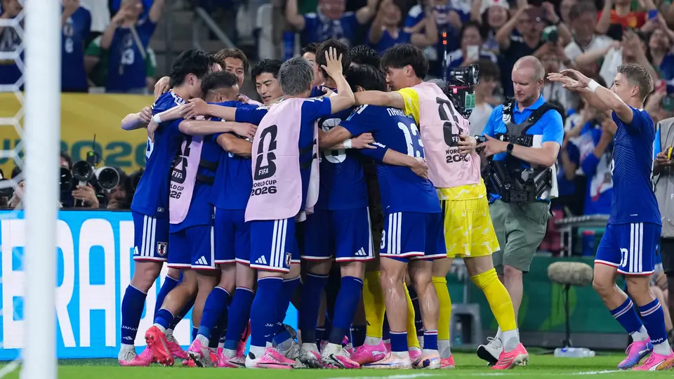 Juadores de la Selección de Japón en celebración | IMAGO 7