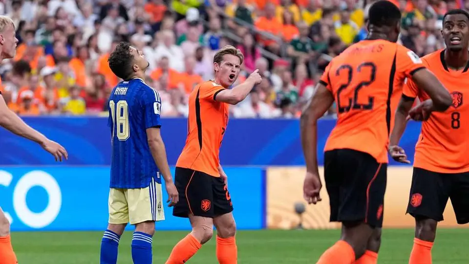 Frenkie de Jong en el partido de la Selección de Países Bajos contra Japón | AP