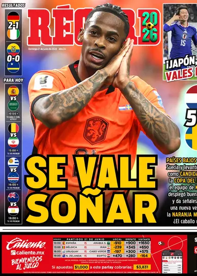 Portada RÉCORD 21 junio 2026
