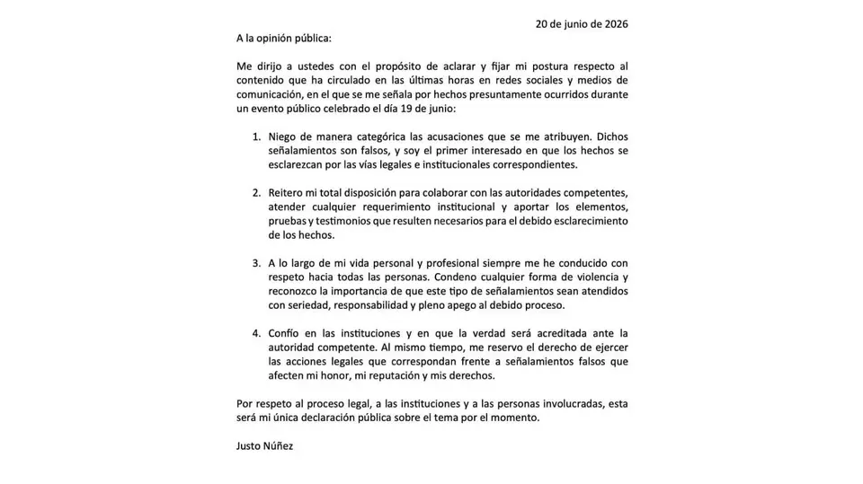 A través de un comunicado, el secretario del Ayuntamiento de Toluca negó de manera categórica los señalamientos realizados por la periodista Mafer Fabela./ X
