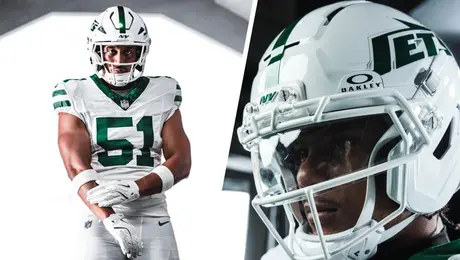 Jets presentan su nuevo uniforme blanco para la temporada 2026 de la NFL