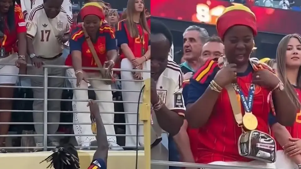Nico Williams con su mamá | CAPTURA DE PANTALLA