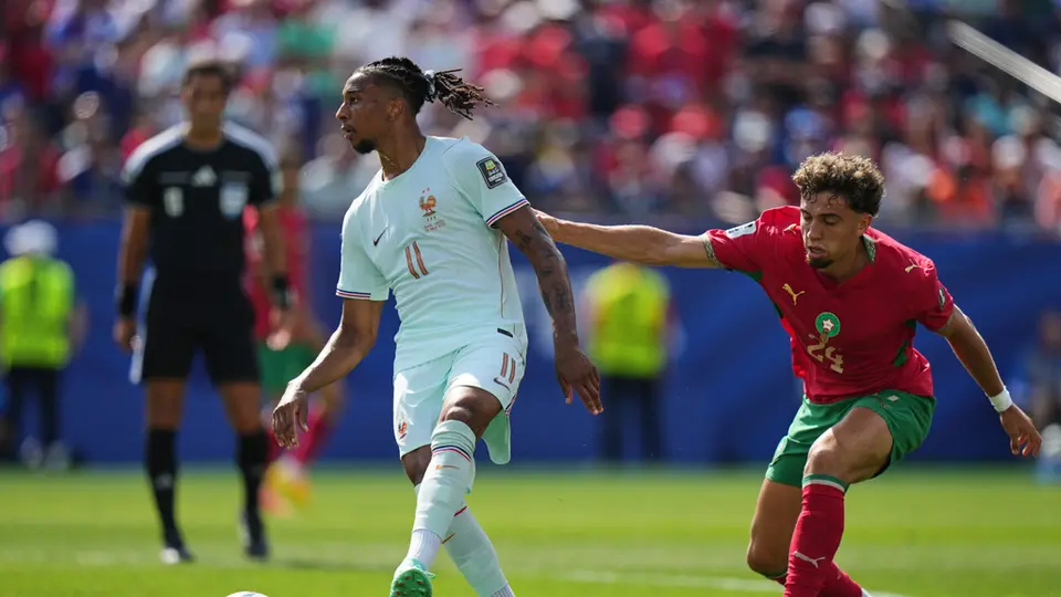 Michael Olise jugando ante Marruecos l AP